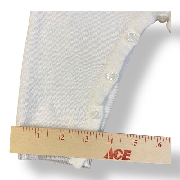 Janie and Jack Elephant Sweater‎ 1-Piece Babies Size 3-6 Months White Gray - Picture 6 of 9